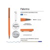 Ручка шариковая автоматическая BrunoVisconti® "PALERMO" цвет корпуса оранжевый, soft-touch, 0.7 мм