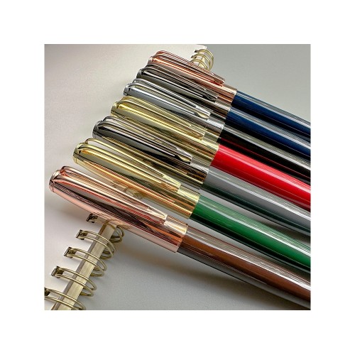 Ручка металлическая шариковая "Napoli", коричневый/розовое золото