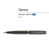 Ручка "Sienna" шариковая  автоматическая, черный металлический корпус soft-touch, 1.0 мм, синяя