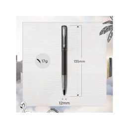 Ручка-роллер Parker Vector XL Black CT, стержень: F, цвет чернил:black, в подарочной упаковке