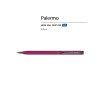 Ручка шариковая автоматическая BrunoVisconti® "PALERMO" цвет корпуса бордовый, soft-touch, 0.7 мм