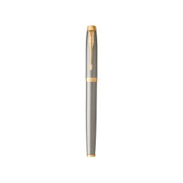 Ручка роллер «Parker IM Core Brushed Metal GT», серебристый/золотистый