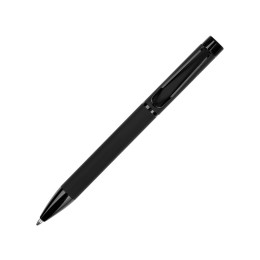 Металлическая шариковая ручка "Black Lama", софт-тач, черный