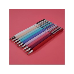 Ручка шариковая автоматическая BrunoVisconti® "PALERMO" цвет корпуса фиолетовый, soft-touch, 0.7 мм