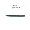 Ручка "Sienna" шариковая  автоматическая, зеленый металлический корпус soft-touch, 1.0 мм, синяя