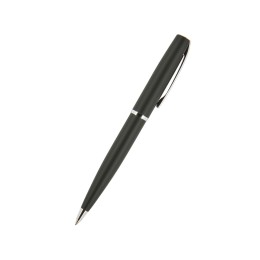 Ручка "Sienna" шариковая  автоматическая, черный металлический корпус soft-touch, 1.0 мм, синяя