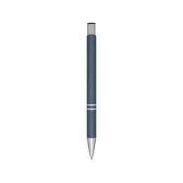 Шариковая кнопочная ручка Moneta с матовым антискользящим покрытием, синий