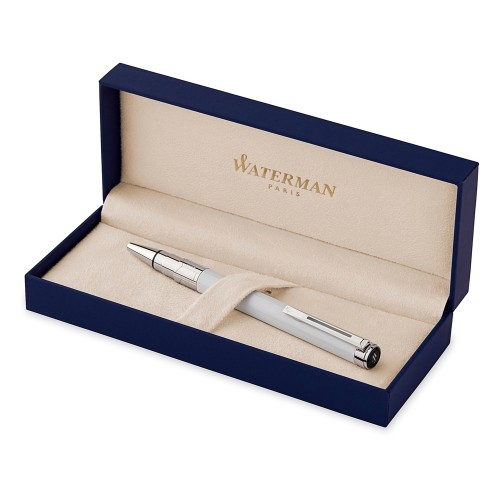 Ручка шариковая Waterman «Perspective Pure White CT M», белый/серебристый