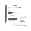 Ручка "Sienna" шариковая  автоматическая, серый металлический корпус soft-touch, 1.0 мм, синяя