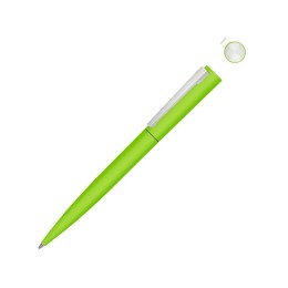 Металлическая шариковая ручка soft touch "Brush gum", светло-зеленый