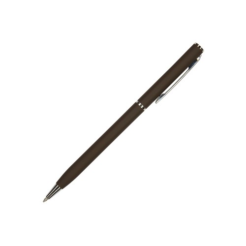 Ручка шариковая автоматическая BrunoVisconti® "PALERMO" цвет корпуса коричневый, soft-touch, 0.7 мм