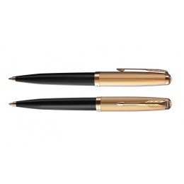 Шариковая ручка Parker 51 DELUXE BLACK GT, стержень: M, цвет чернил: black, в подарочной упаковке.