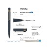 Ручка шариковая автоматическая BrunoVisconti "VERONA" цвет корпуса синий, soft-touch, 1 мм, синяя