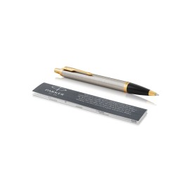 Ручка шариковая «Parker IM Core Brushed Metal GT», серебристый/золотистый