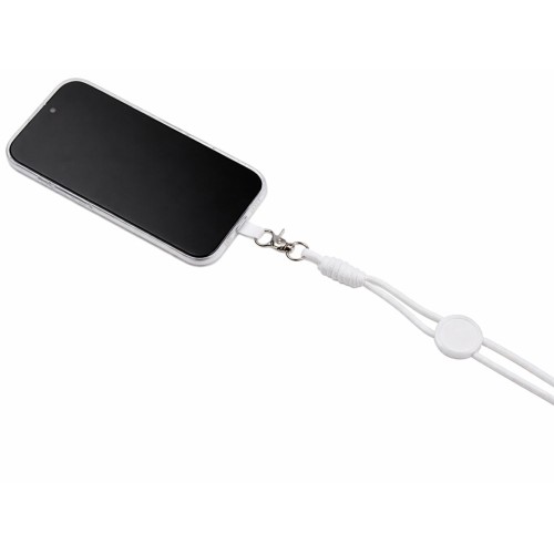 Ремешок на шею для телефона «Нэко», белый