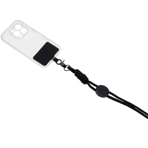 Ремешок на шею для телефона «Нэко», черный