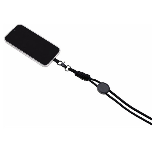 Ремешок на шею для телефона «Нэко», черный