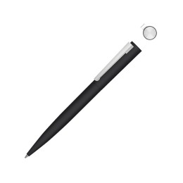 Металлическая шариковая ручка soft touch "Brush gum", черный