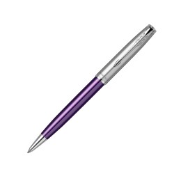 Шариковая ручка Parker Sonnet Essentials Violet SB Steel CT, цвет чернил black, перо: M, в подарочной упаковке.