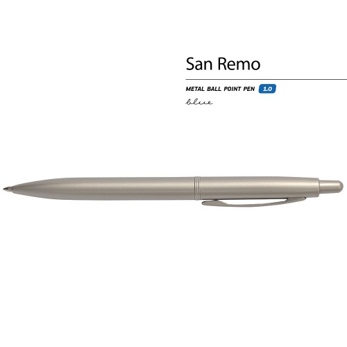 Ручка металлическая шариковая "San Remo", шампань