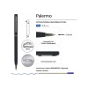 Ручка шариковая автоматическая BrunoVisconti® "PALERMO" цвет корпуса сине-черный, soft-touch, 0.7 мм