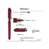 Ручка пластиковая шариковая «Monaco», 0,5мм, синие чернила, бордовый