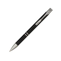 Алюминиевая шариковая кнопочная ручка Moneta, черные чернила, черный