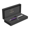 Шариковая ручка Parker Sonnet Essentials Violet SB Steel CT, цвет чернил black, перо: M, в подарочной упаковке.