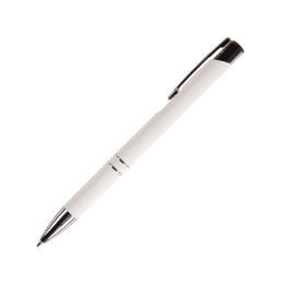 Ручка металлическая шариковая FAMILY MELAN, soft touch (Белый)