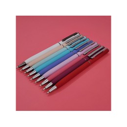 Ручка шариковая автоматическая BrunoVisconti® "PALERMO" цвет корпуса красный коралловый, soft-touch, 0.7 мм