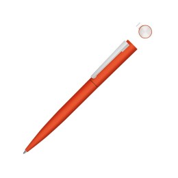 Металлическая шариковая ручка soft touch "Brush gum", оранжевый
