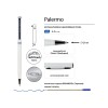 Ручка шариковая автоматическая BrunoVisconti® "PALERMO" цвет корпуса белый, soft-touch, 0.7 мм