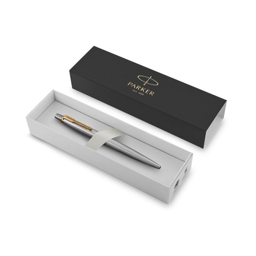 Шариковая ручка Parker Jotter Essential, St. Steel GT, стержень: Mblue