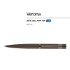 Ручка "Verona" шариковая  автоматическая, коричневый металлический корпус 1.0 мм, синяя