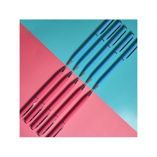 Ручка шариковая автоматическая BrunoVisconti® "PALERMO" цвет корпуса бирюзовый, soft-touch, 0.7 мм