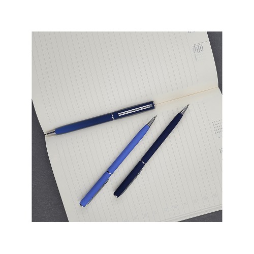 Ручка шариковая автоматическая BrunoVisconti® "PALERMO" цвет корпуса фиолетовый, soft-touch, 0.7 мм