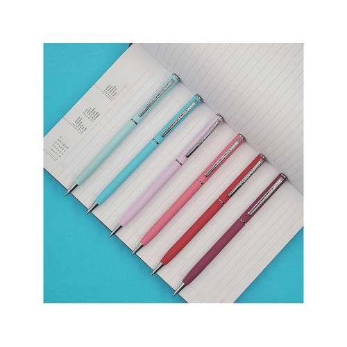 Ручка шариковая автоматическая BrunoVisconti® "PALERMO" цвет корпуса бордовый, soft-touch, 0.7 мм