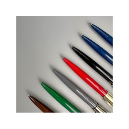 Ручка металлическая шариковая "Napoli", серый/вороненая сталь