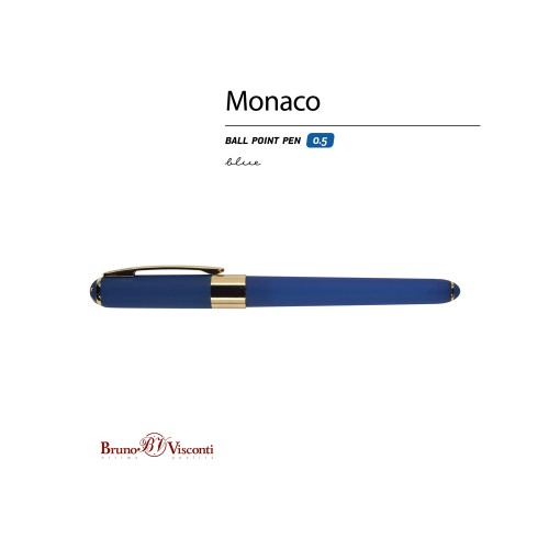 Ручка пластиковая шариковая «Monaco», 0,5мм, синие чернила, темно-синий