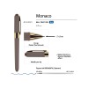 Ручка пластиковая шариковая «Monaco», 0,5мм, синие чернила, серый