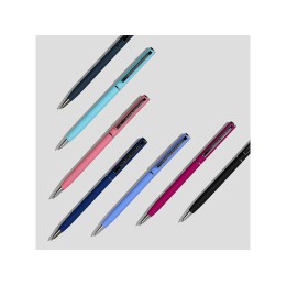 Ручка шариковая автоматическая BrunoVisconti® "PALERMO" цвет корпуса бордовый, soft-touch, 0.7 мм