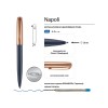 Ручка металлическая шариковая "Napoli", синий/розовое золото