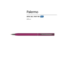 Ручка шариковая автоматическая BrunoVisconti® "PALERMO" цвет корпуса бордовый, soft-touch, 0.7 мм