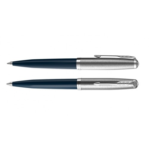Шариковая ручка Parker 51 CORE MIDNIGHT BLUE CT, стержень: M, цвет чернил: black, в подарочной упаковке.