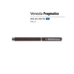 Ручка металлическая шариковая "Venezia Pragmatico" софт-тач, коричневый
