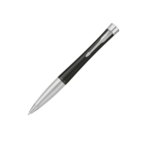 Ручка шариковая Parker модель Urban Muted Black CT в футляре, черный/серебристый
