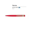 Ручка металлическая шариковая "Verona", софт-тач, 1.0 мм, красный
