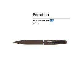 Ручка металлическая шариковая "Portofino", софт-тач, 1.0 мм, коричневый