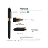 Ручка пластиковая шариковая «Monaco», 0,5мм, синие чернила, черный