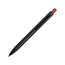 Ручка металлическая шариковая «Blaze» с цветным зеркальным слоем, черный/красный